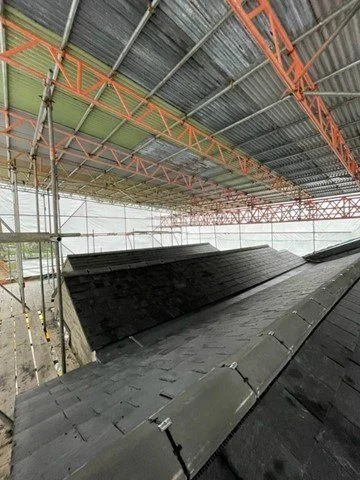Colliers Yard, Radstock: asbestos roof replacement — project photograph