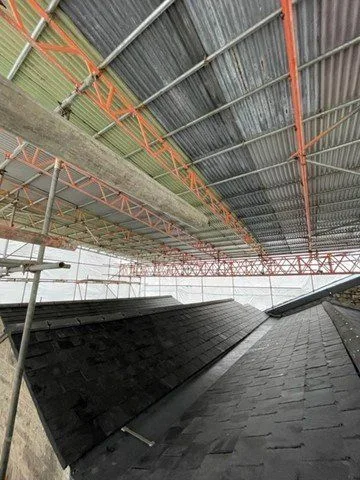 Colliers Yard, Radstock: asbestos roof replacement — project photograph
